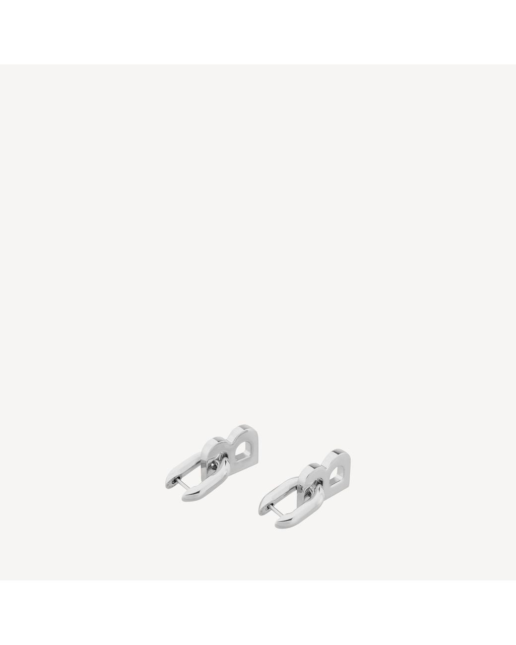 Balenciaga White B Chain Xs Earrings