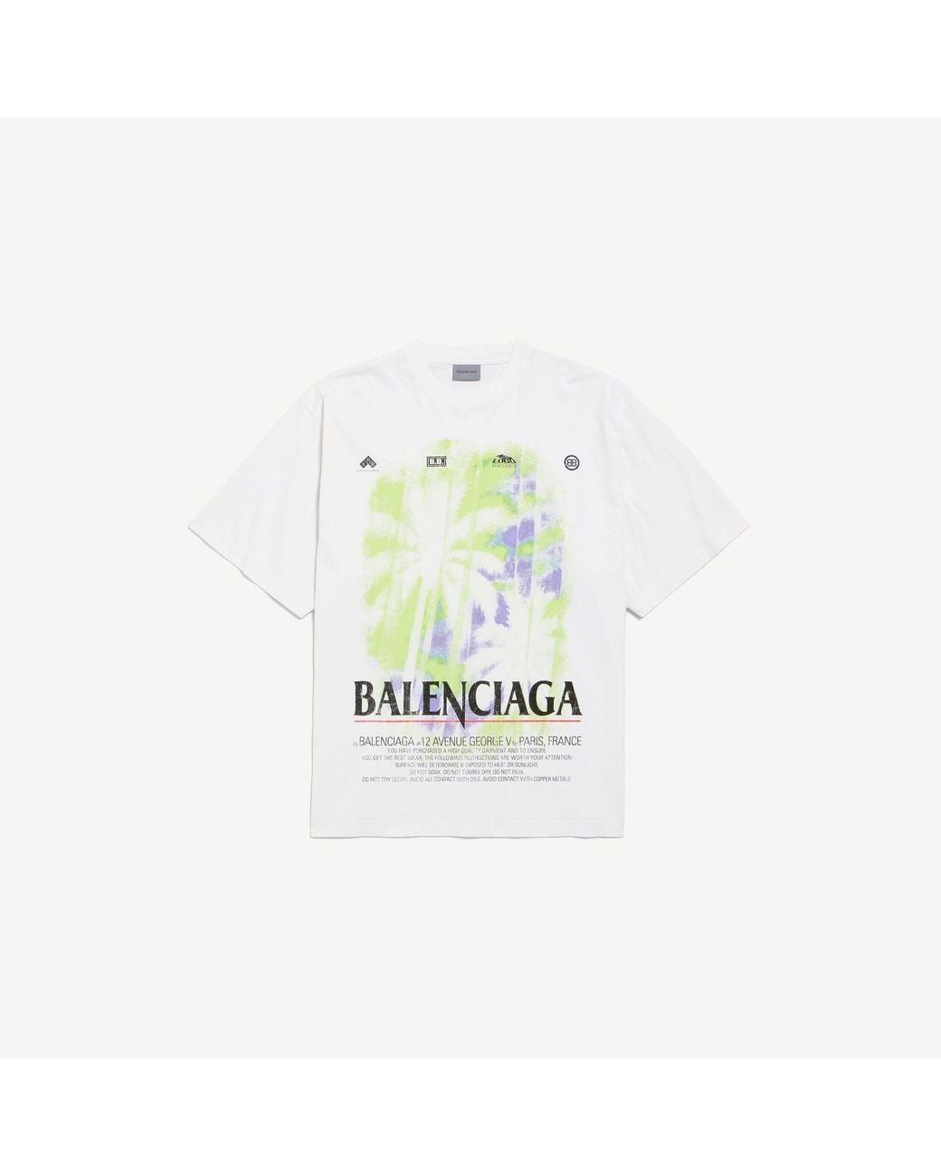Balenciaga White The Window Medium Fit T-Shirt for men