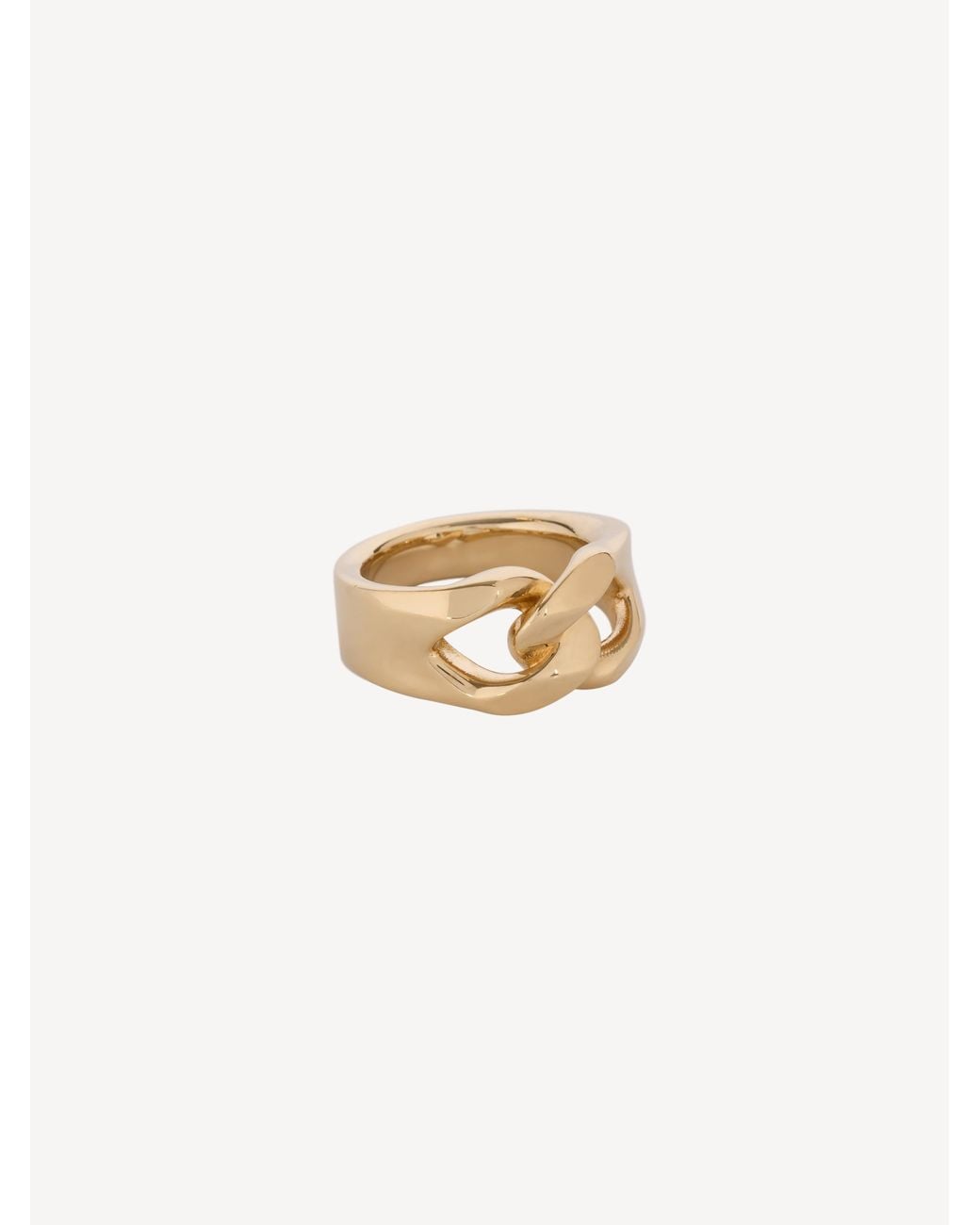 Balmain White Brass Curb Ring