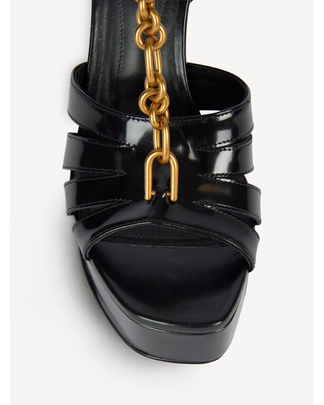 Balmain Black Sync Platform Sandals