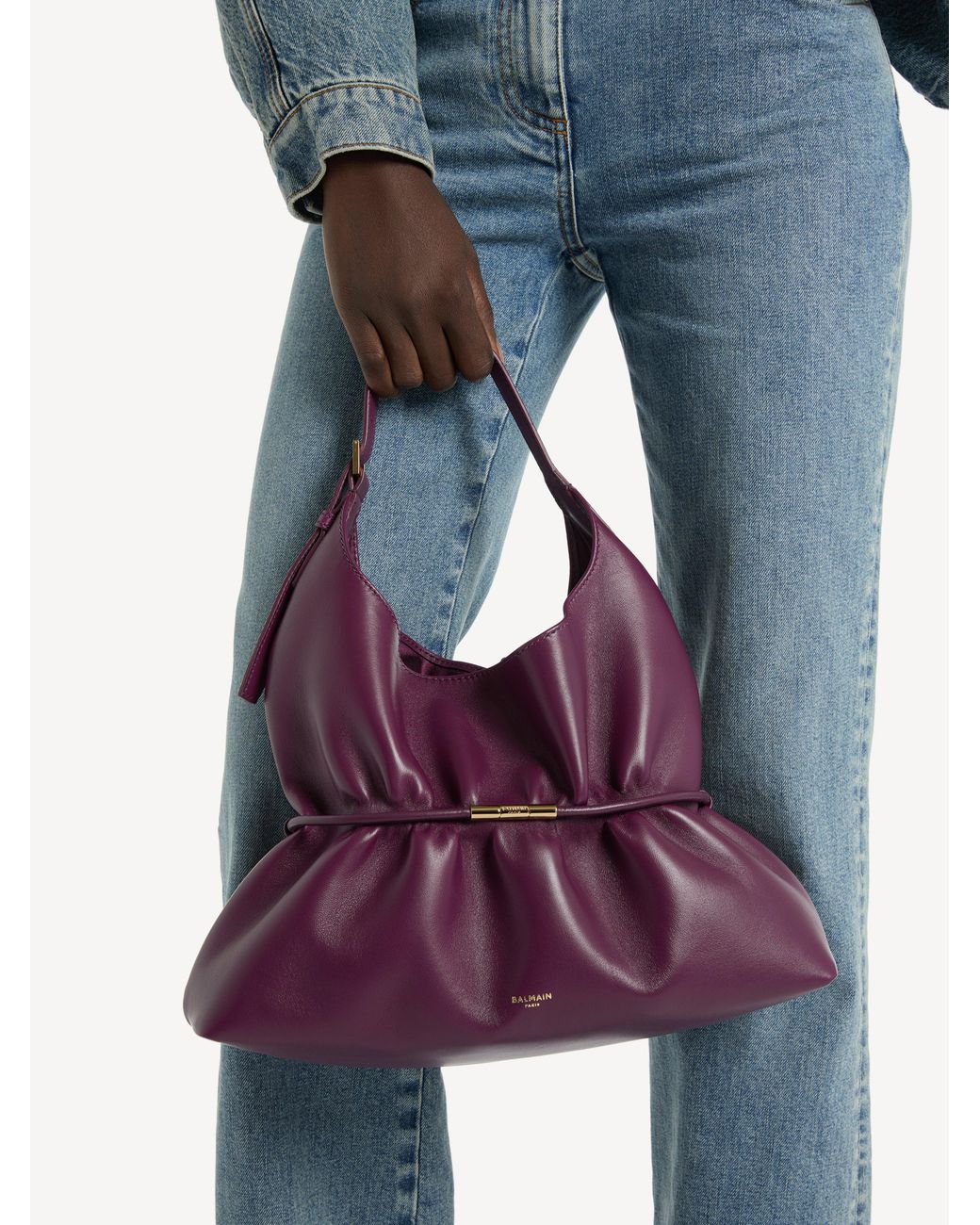 Balmain Purple Sphynx Medium Bag