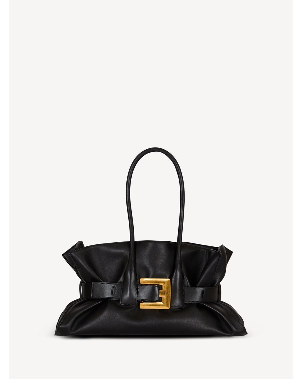 Balmain Black Large Calfskin Anthem Bag