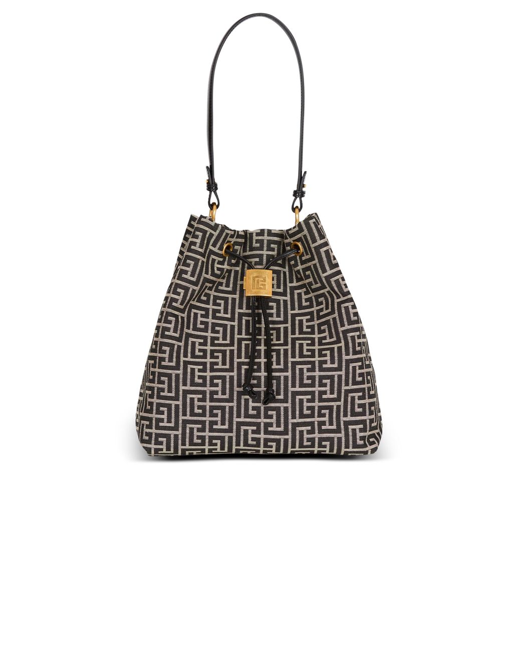 Balmain White Pulse Monogram Jacquard Backpack