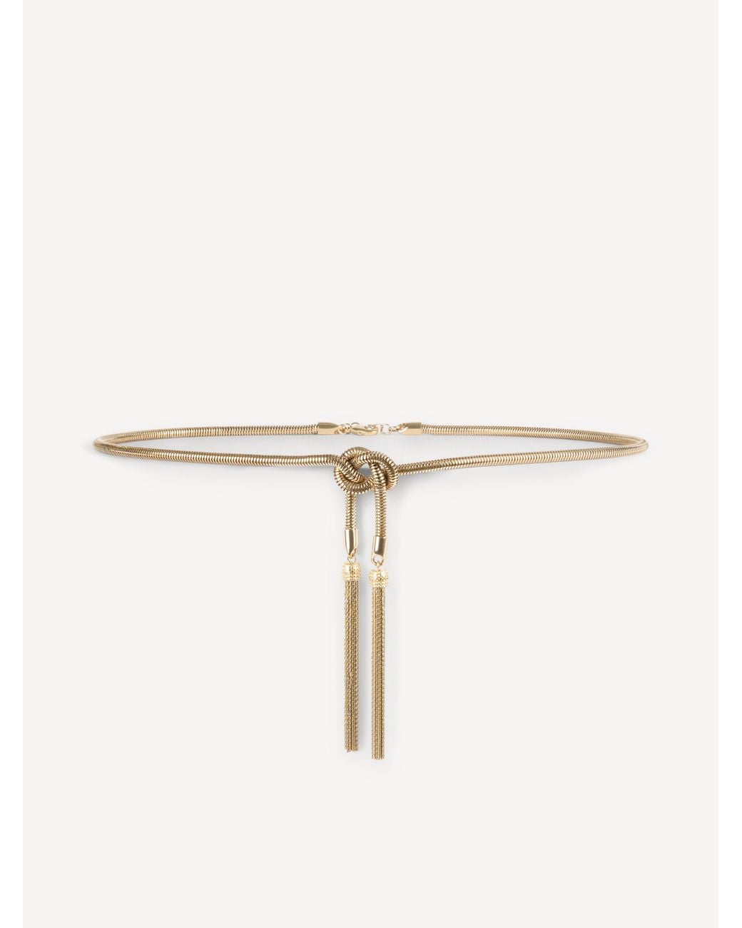 Balmain Natural Brass Tassel Belt