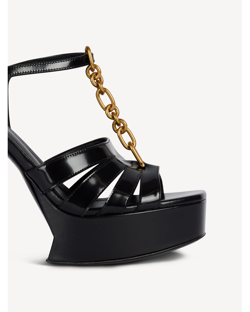 Balmain Black Sync Platform Sandals