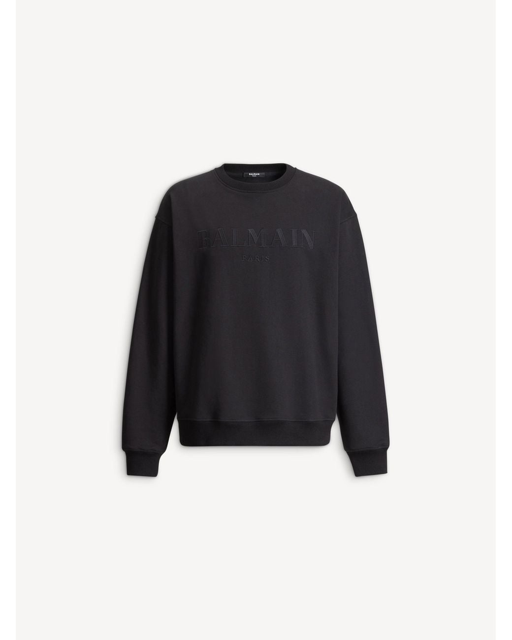 Balmain Black Embroidered Vintage Sweatshirt for men