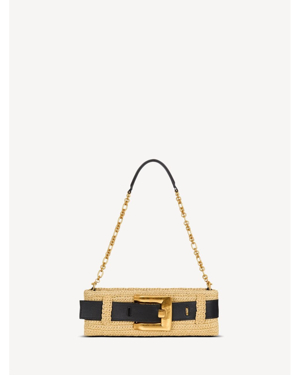 Balmain Metallic Anthem Clutch Bag