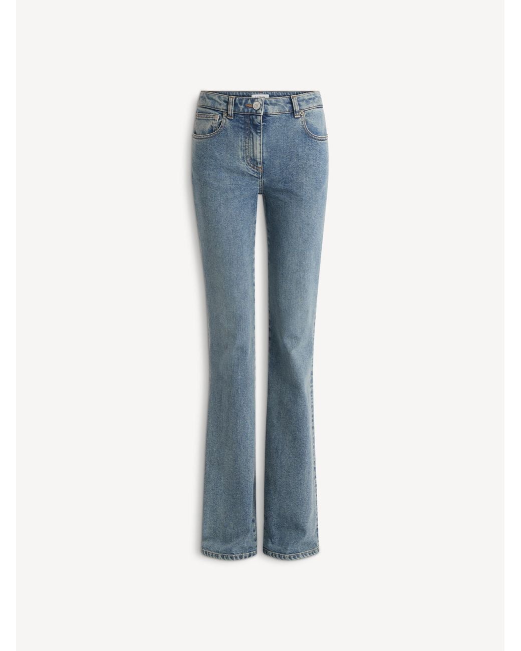 Balmain Blue Bootcut Faded Denim Jeans