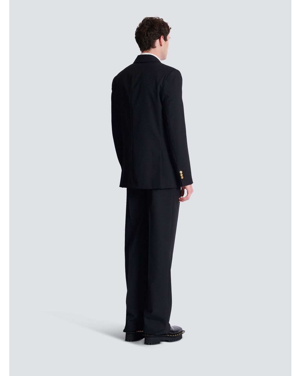 Balmain Black Wool 2-Buttons Blazer for men