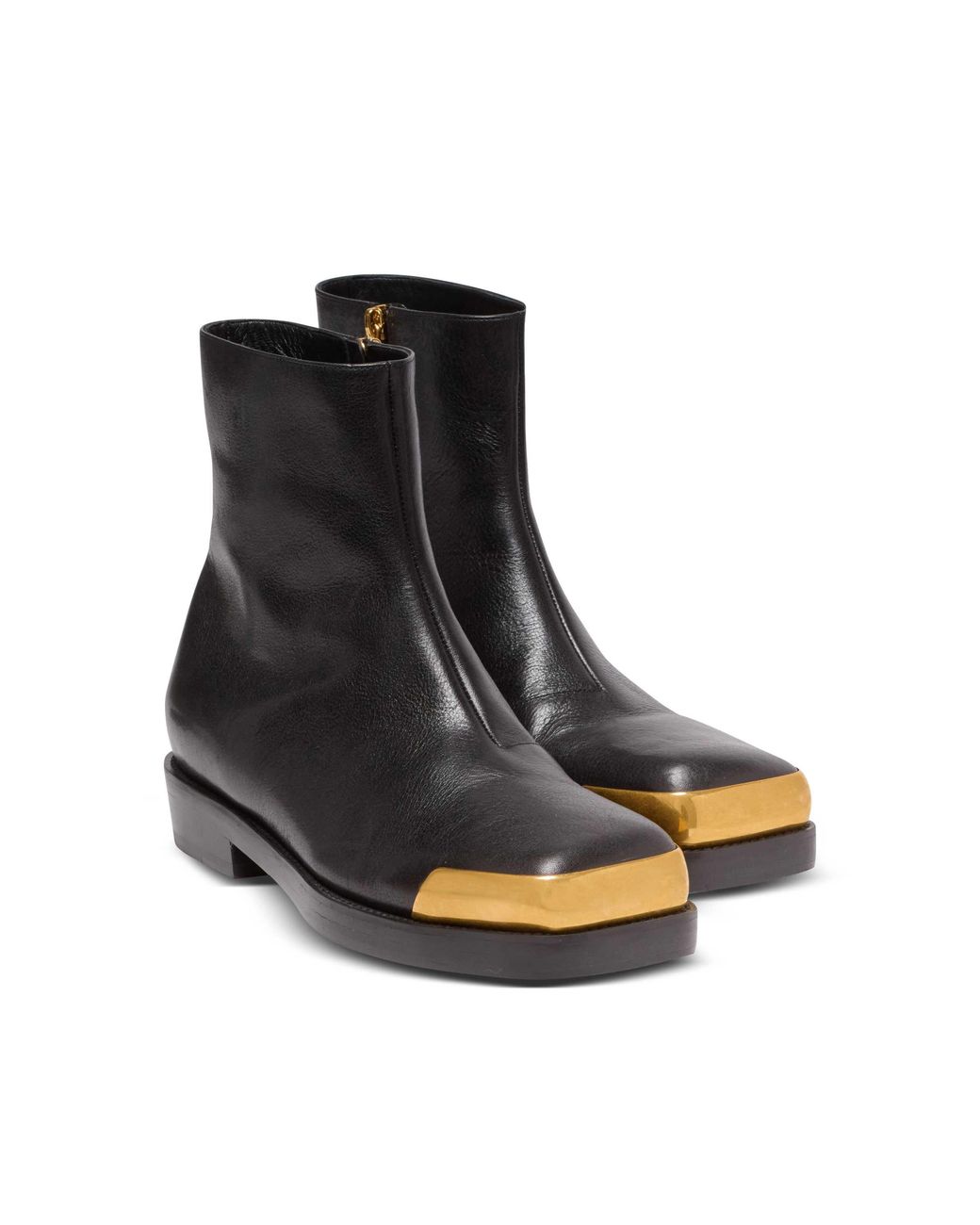 Balmain Black Square-Toe Boots for men