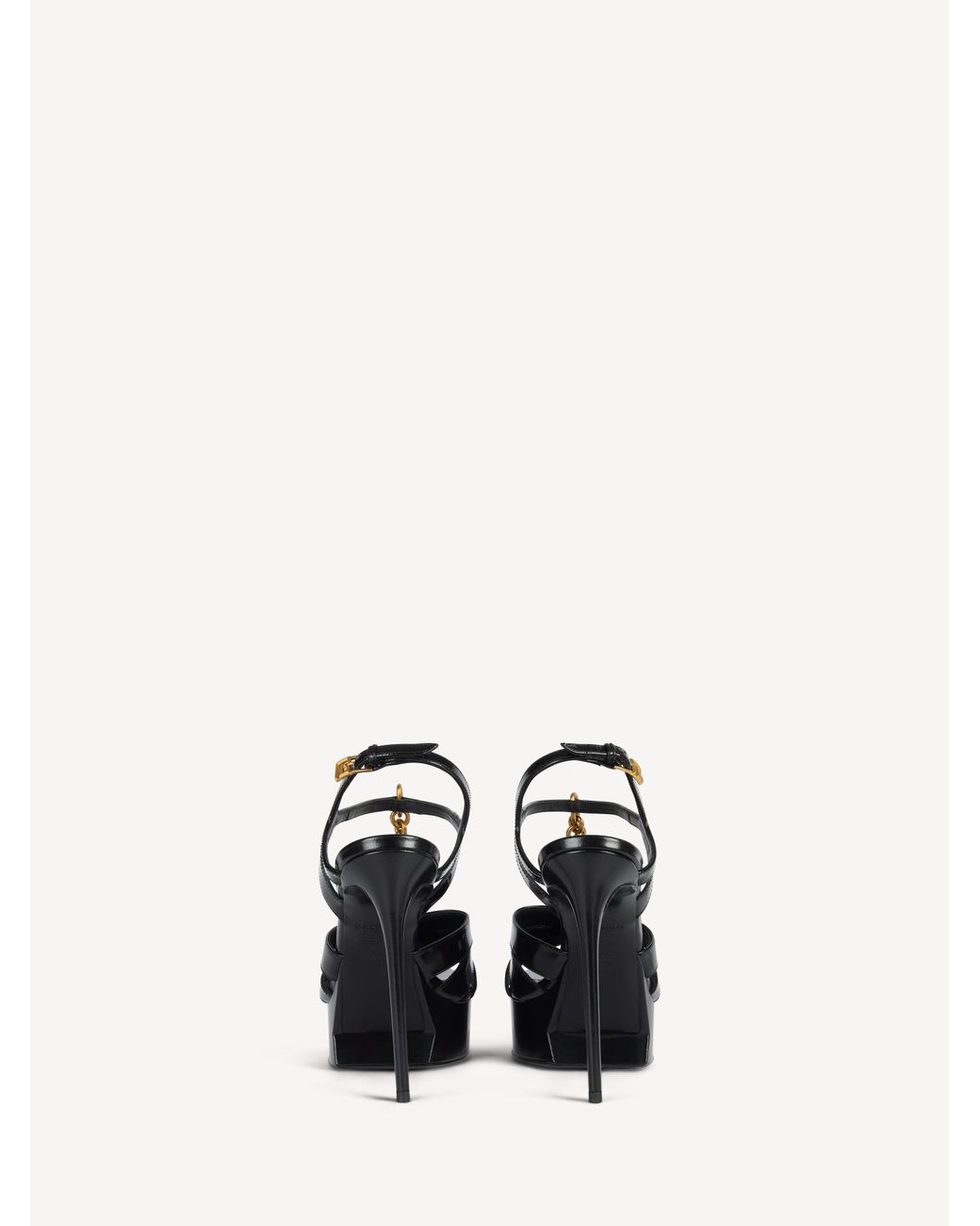 Balmain Black Sync Platform Sandals