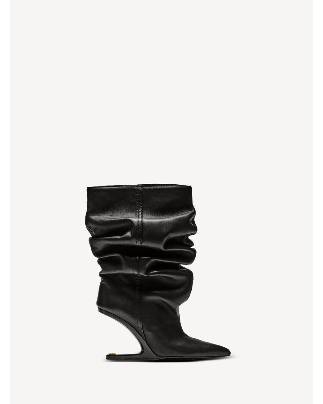 Balmain Black No-Wedge Ankle Boots