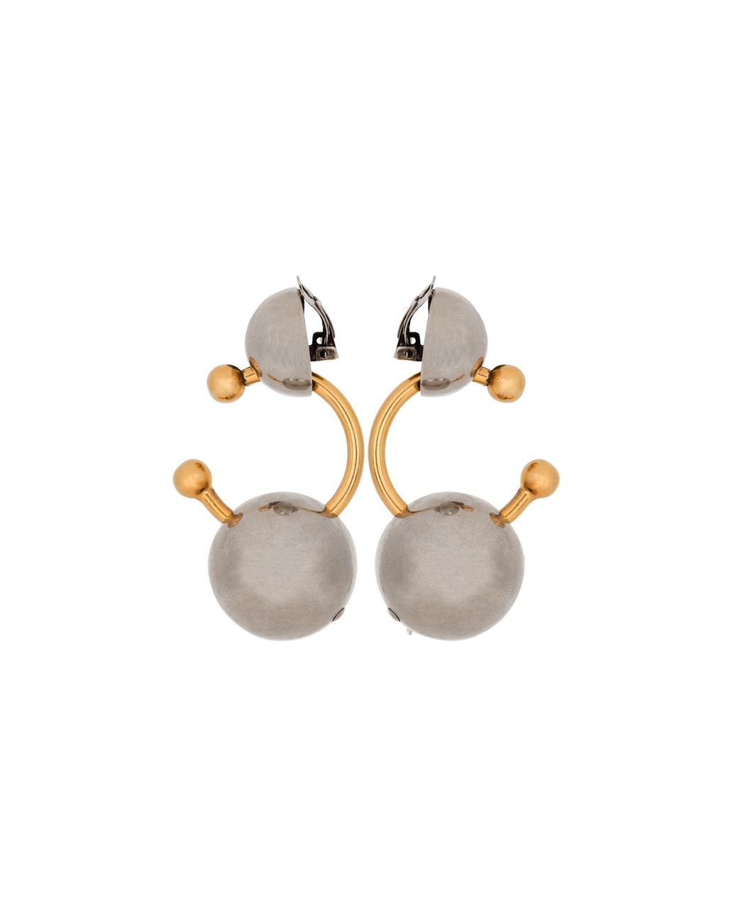 Orecchini A Cerchio Mini Piercing di Balmain in White