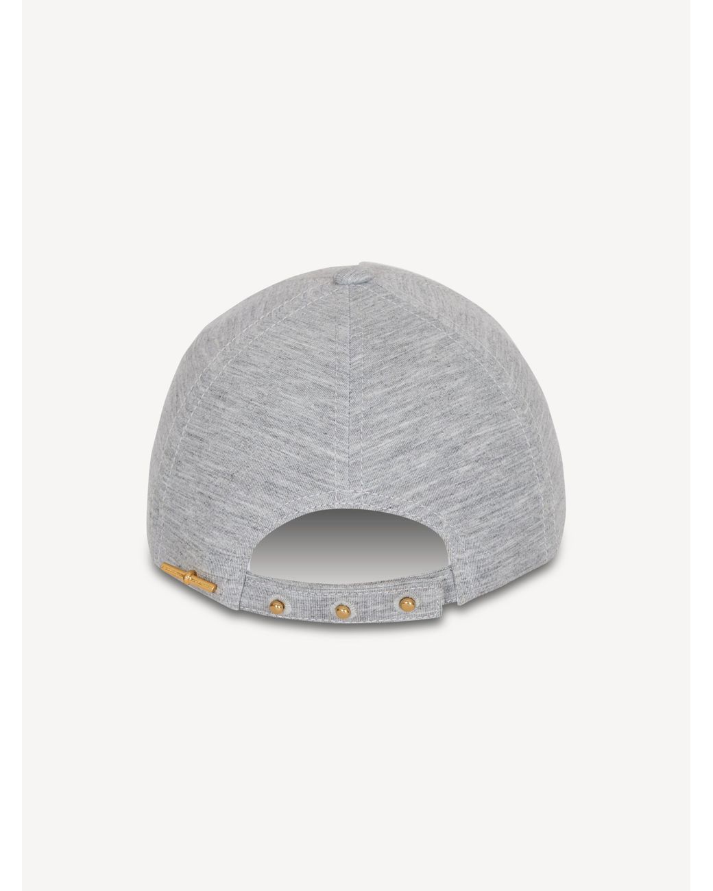 Balmain Gray Logo Embroidered Baseball Cap for men
