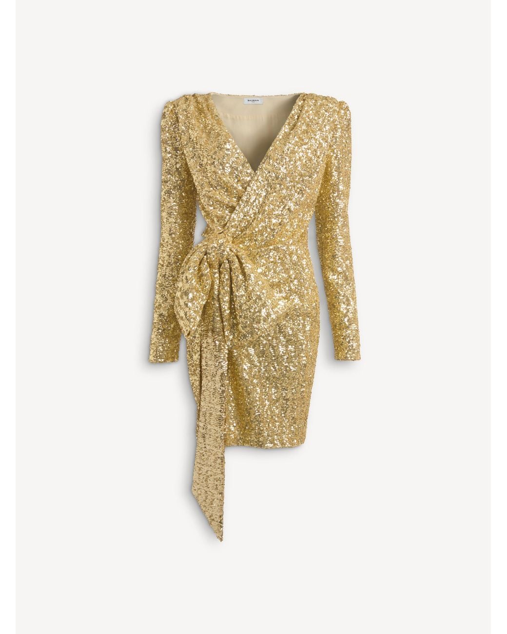 Balmain White Sequinned Dress