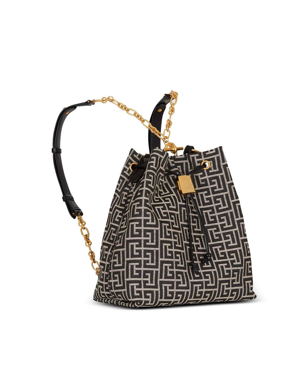 Balmain White Pulse Monogram Jacquard Backpack