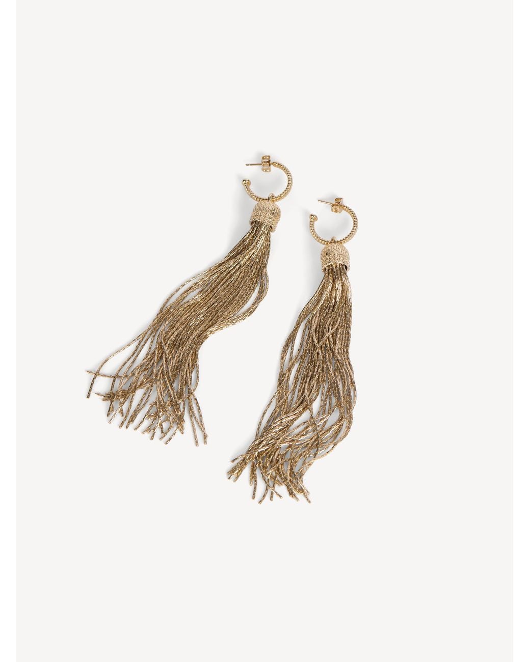 Balmain Metallic Brass Tassel Earrings