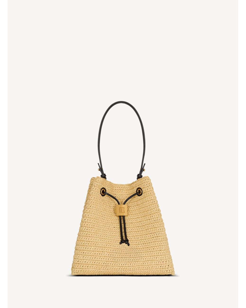 Balmain Natural Pulse Crochet And Leather Backpack
