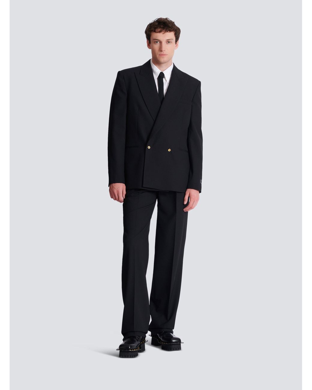 Balmain Black Wool 2-Buttons Blazer for men