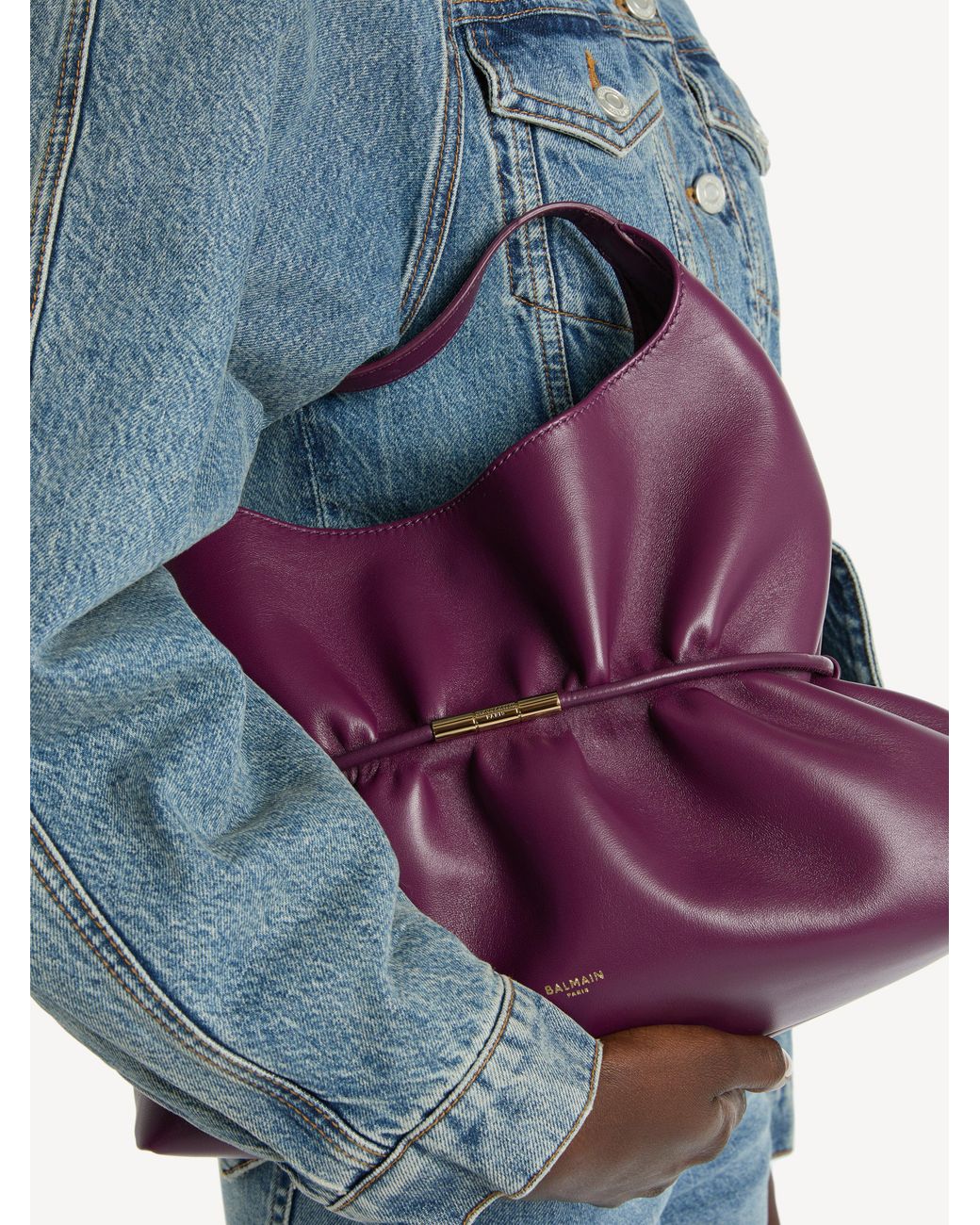 Balmain Purple Sphynx Medium Bag