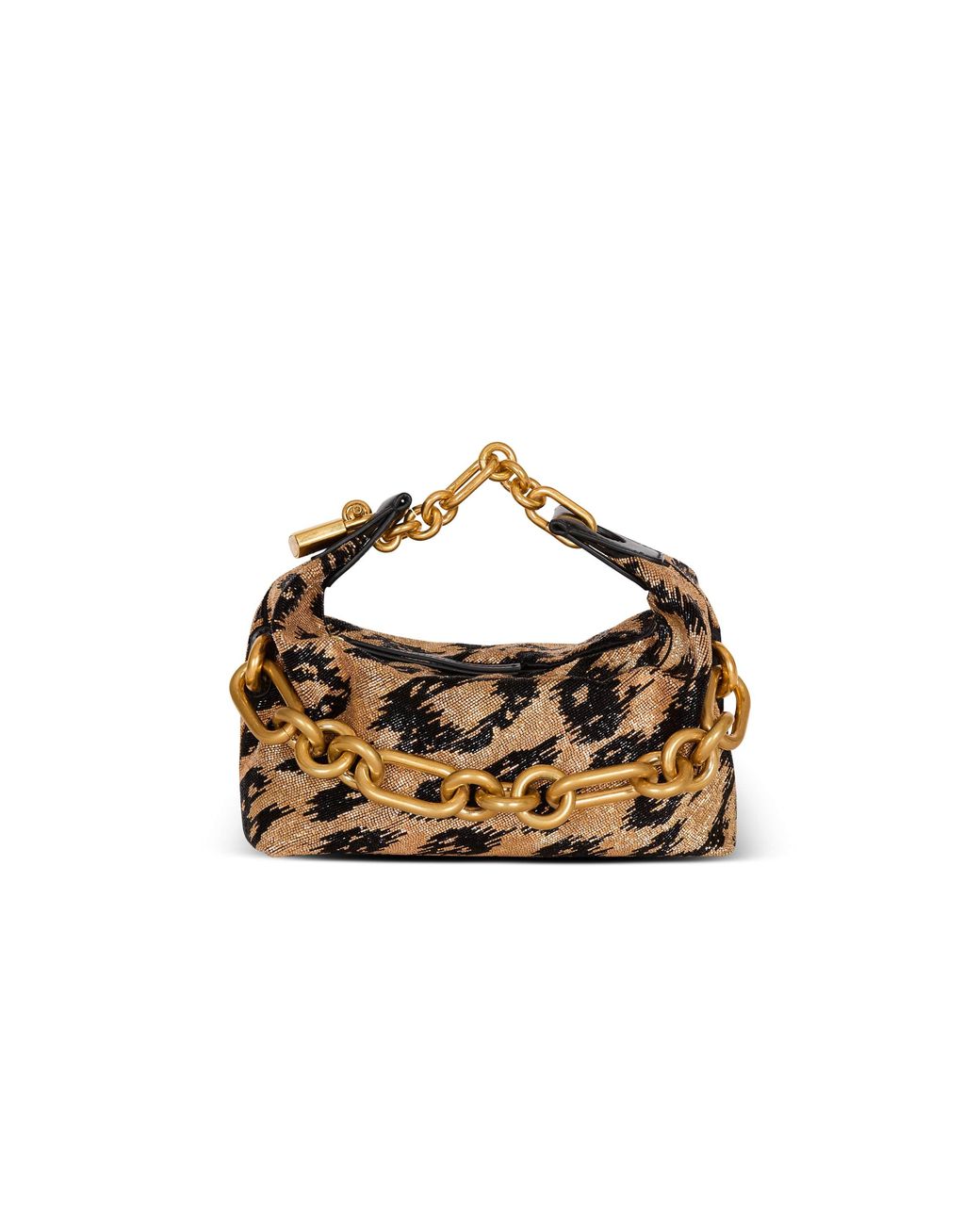 Balmain Metallic Mini Leopard Sync Shoulder Bag