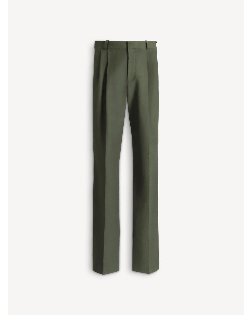 Balmain Gray Cotton Twill Trousers for men