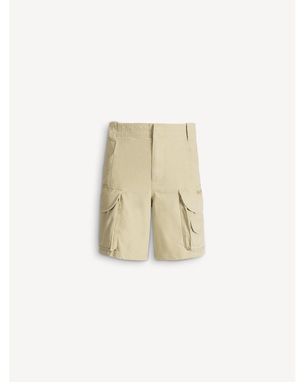 Balmain Natural Cotton Cargo Bermuda Shorts for men