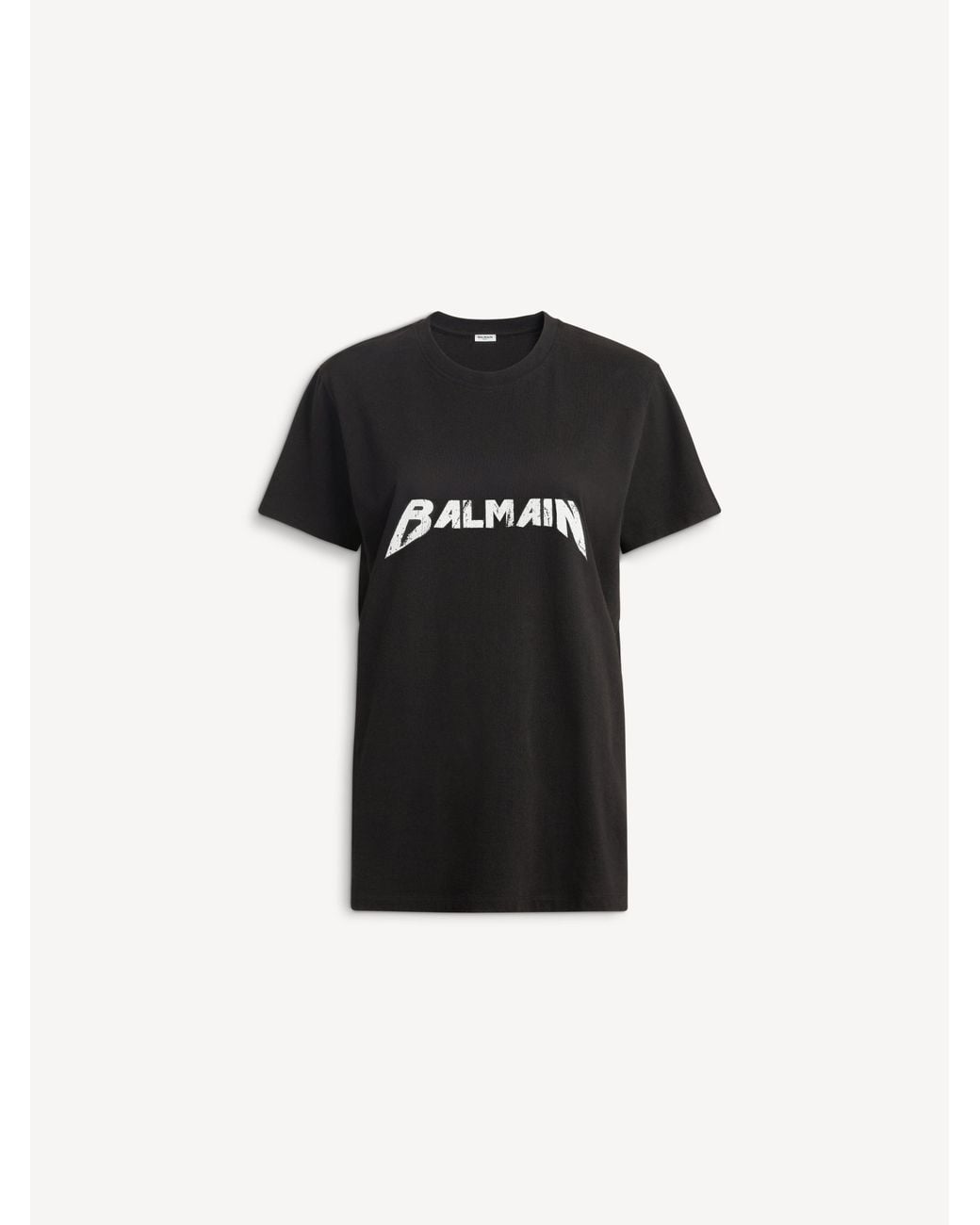Balmain Black T-Shirt With Band Print