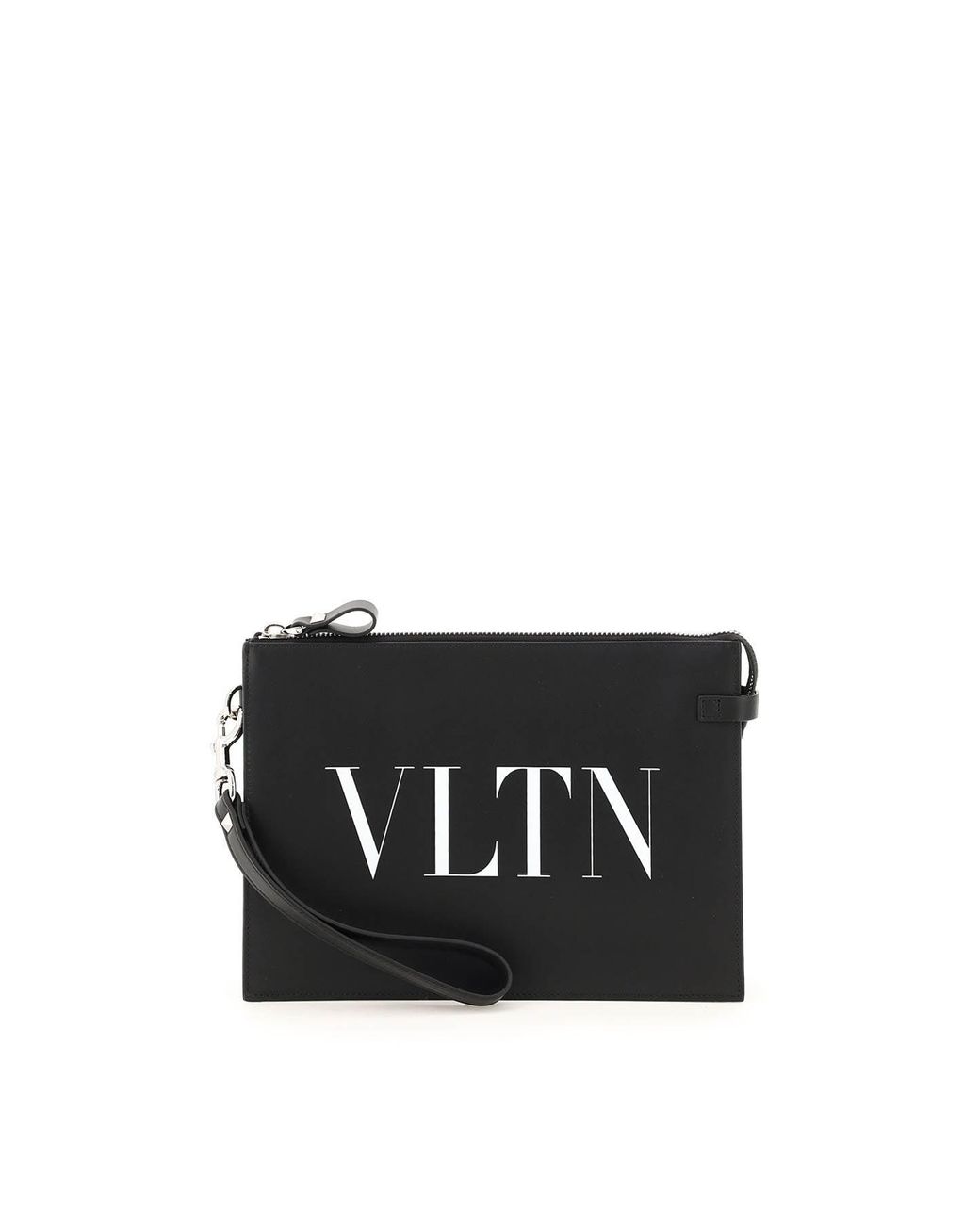 Valentino Garavani Vltn Leather Pouch in Black for Men - Lyst