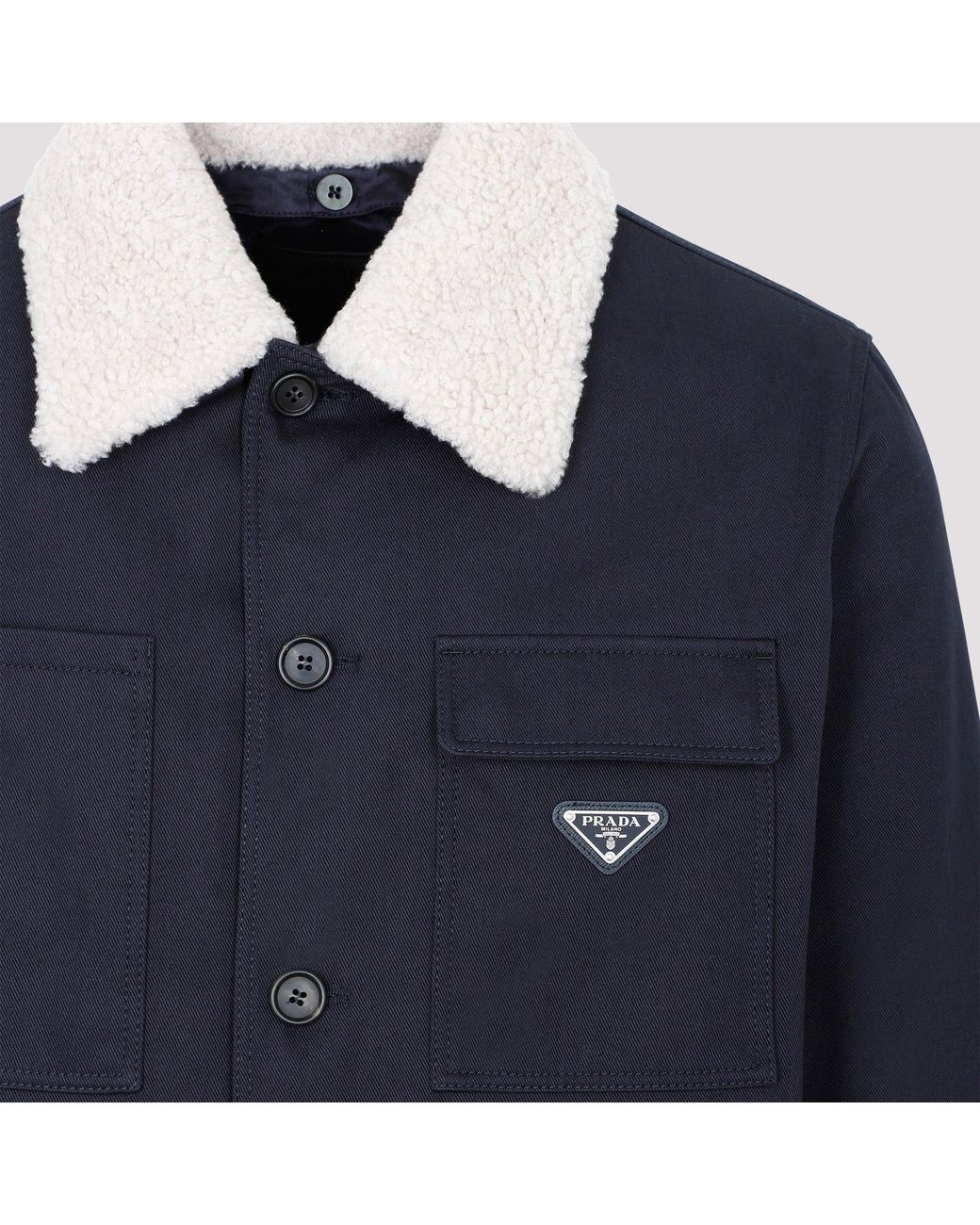 Prada Cotton Blouson Jacket in Blue for 