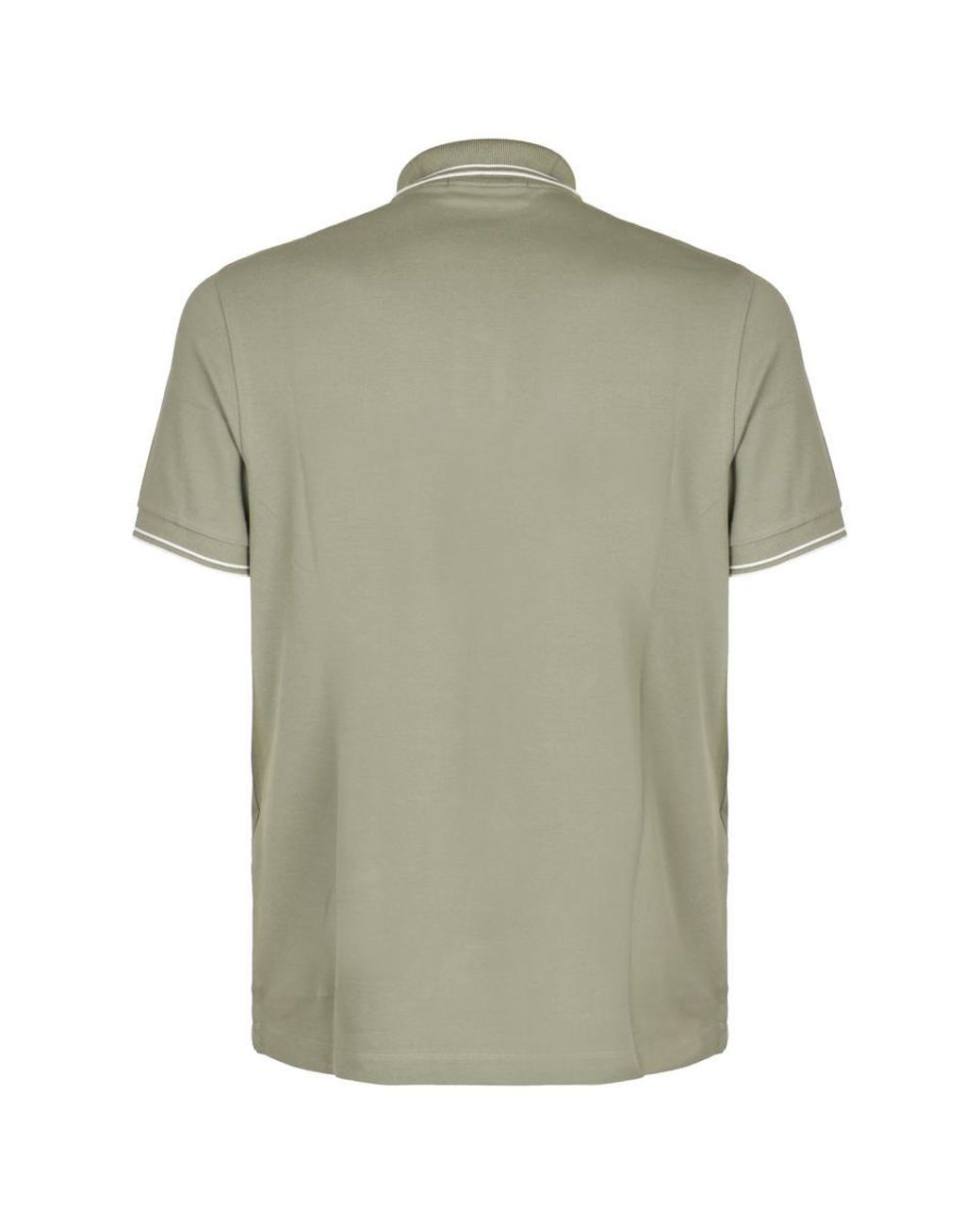 Stone Island Logo Print Cotton Polo Shirt in Green for Men Lyst UK