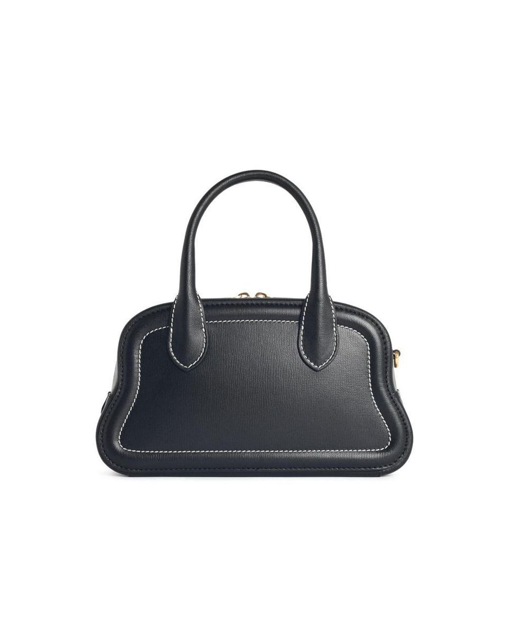 Bally 'Unda' Grenade Leather Bag in Black | Lyst