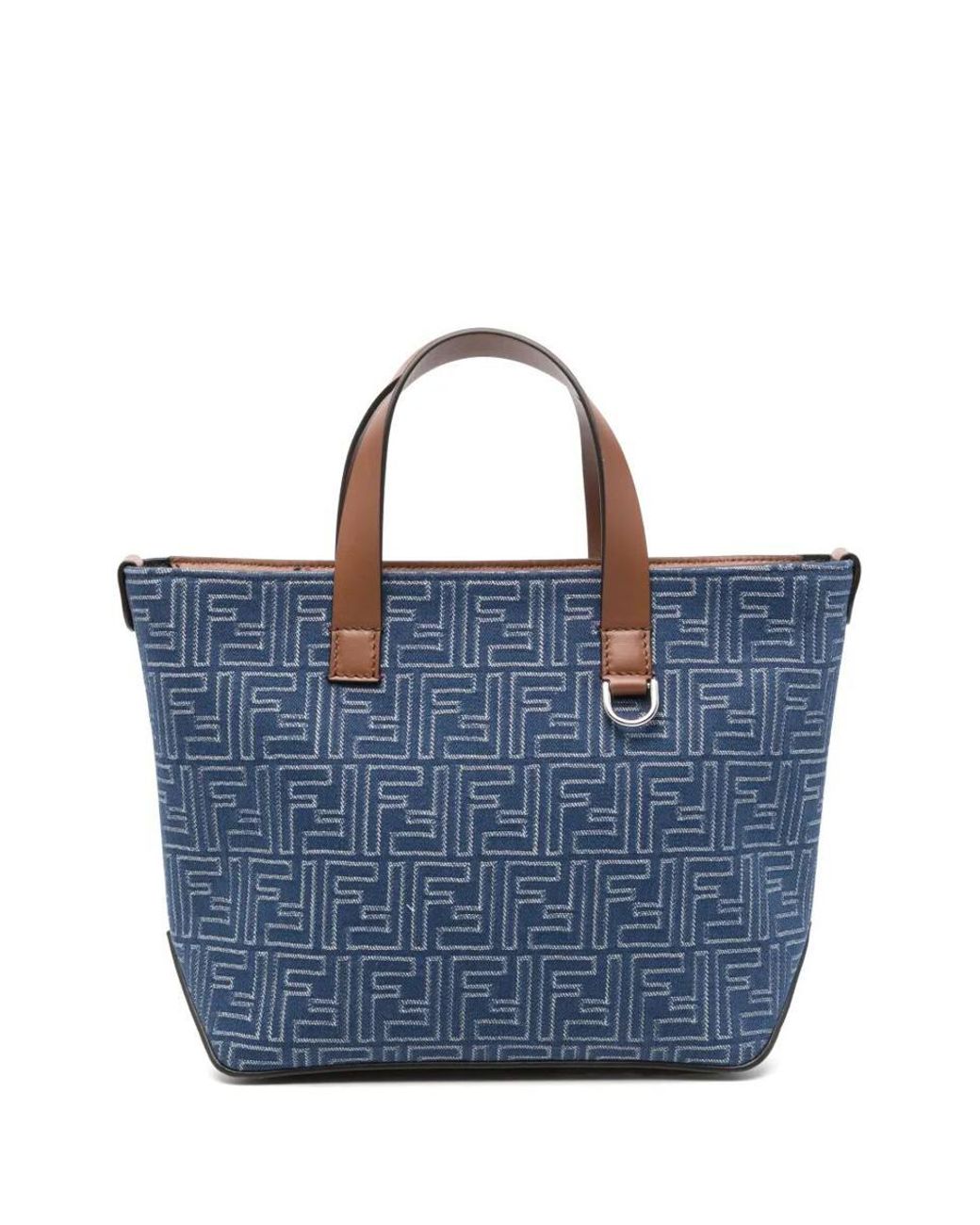 【関税＆送料込み】Fendi Summer Tote Denim-Effect Ff Jacqua Summer Tote denim-effect FF jacquard bag | Emporium