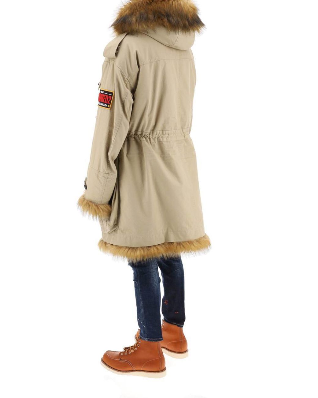 DSquared² Canadian Parka With Eco-fur Lining in Natural for Men | Lyst  Canada
