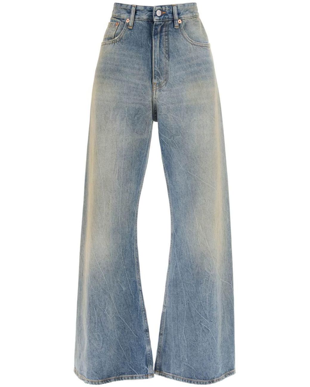 MM6 Blue Pintuck Flared Jeans メゾンマルジェラ mm6-by-maison-martin-margiela-