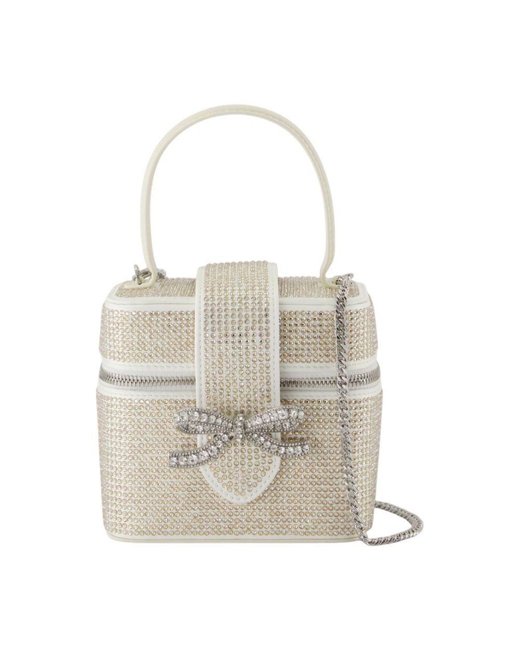 ショルダーバッグ・ポシェット Self-Portrait Rhinestone Vanity Bag Self-Portrait Rhinestone Vanity Handbag in Metallic | Lyst