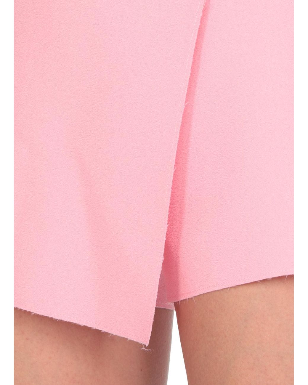 Womens Clothing Shorts Mini shorts Save 18% MSGM Synthetic Wrap Buttoned Shorts in Pink 