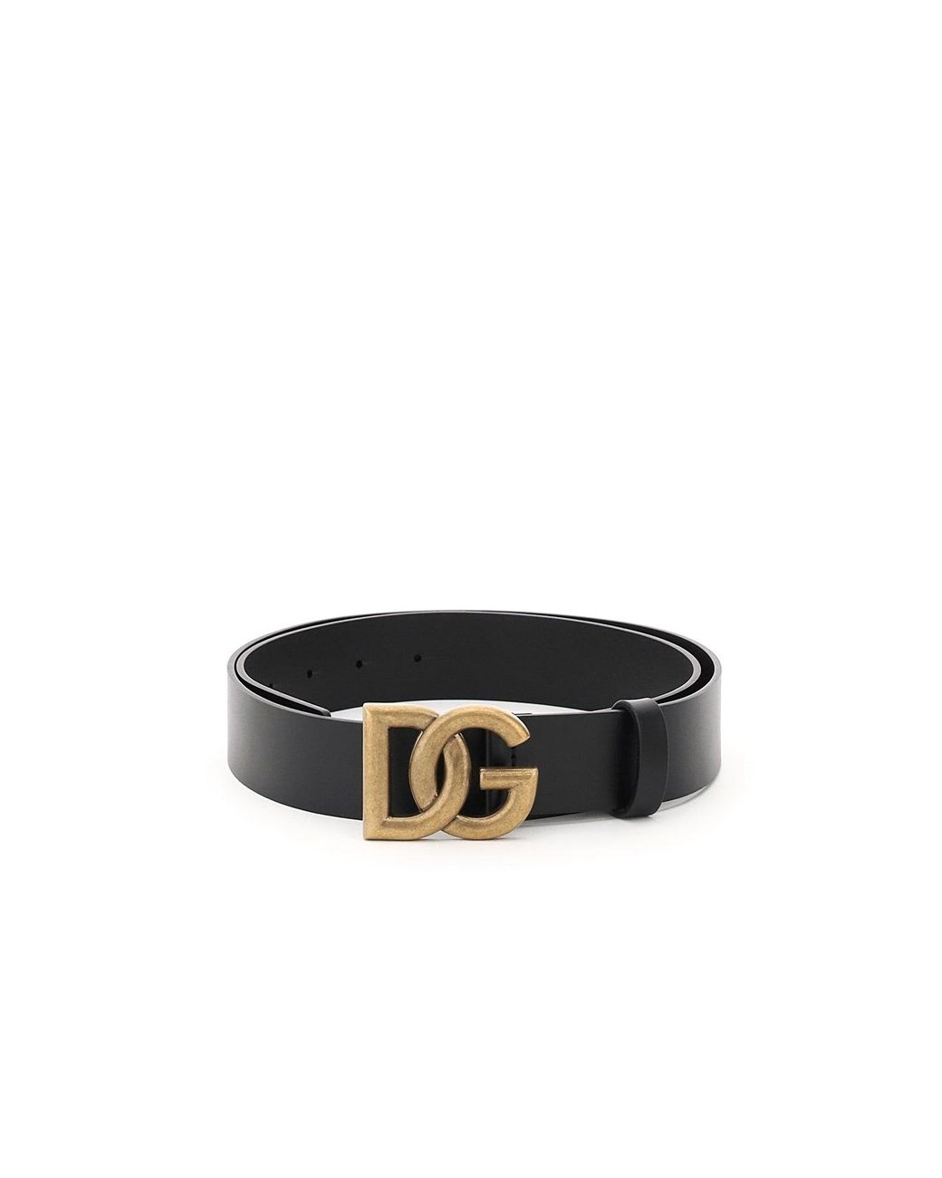 Dolce \u0026 Gabbana Lux Leather Belt With 