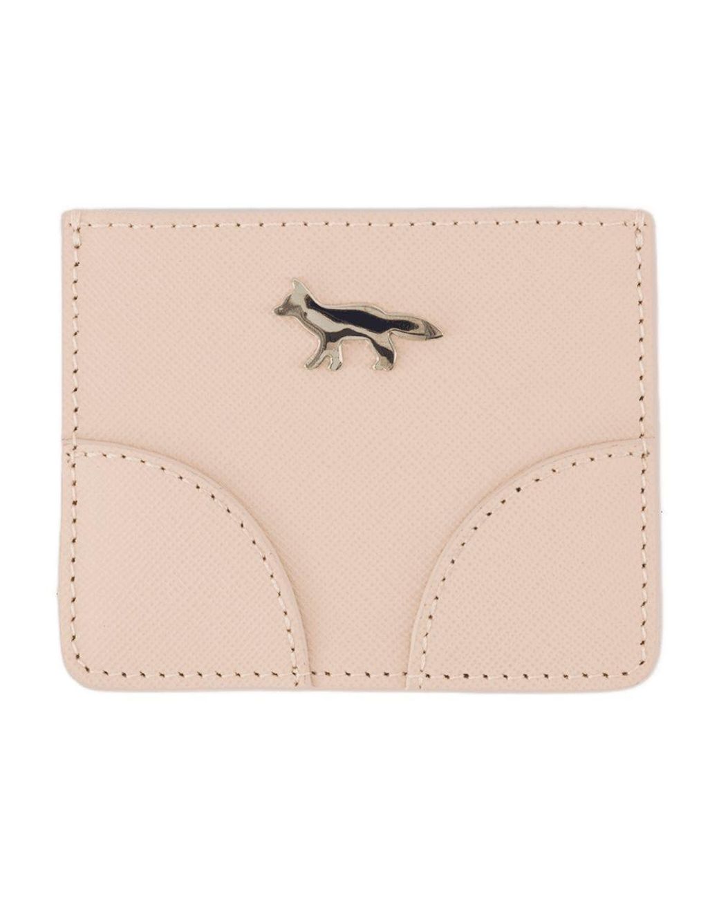 【関税込み】Boogie Card case - Maison Kitsune - Leather - Pi Maison Kitsuné Boogie Card Case in Pink | Lyst