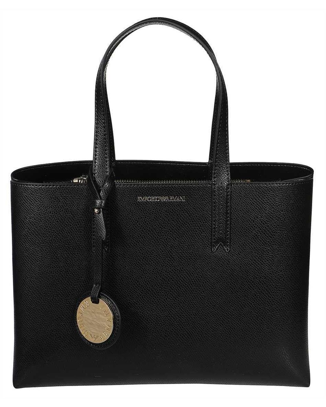 Emporio Armani Vegan Leather Hand Bag in Black | Lyst