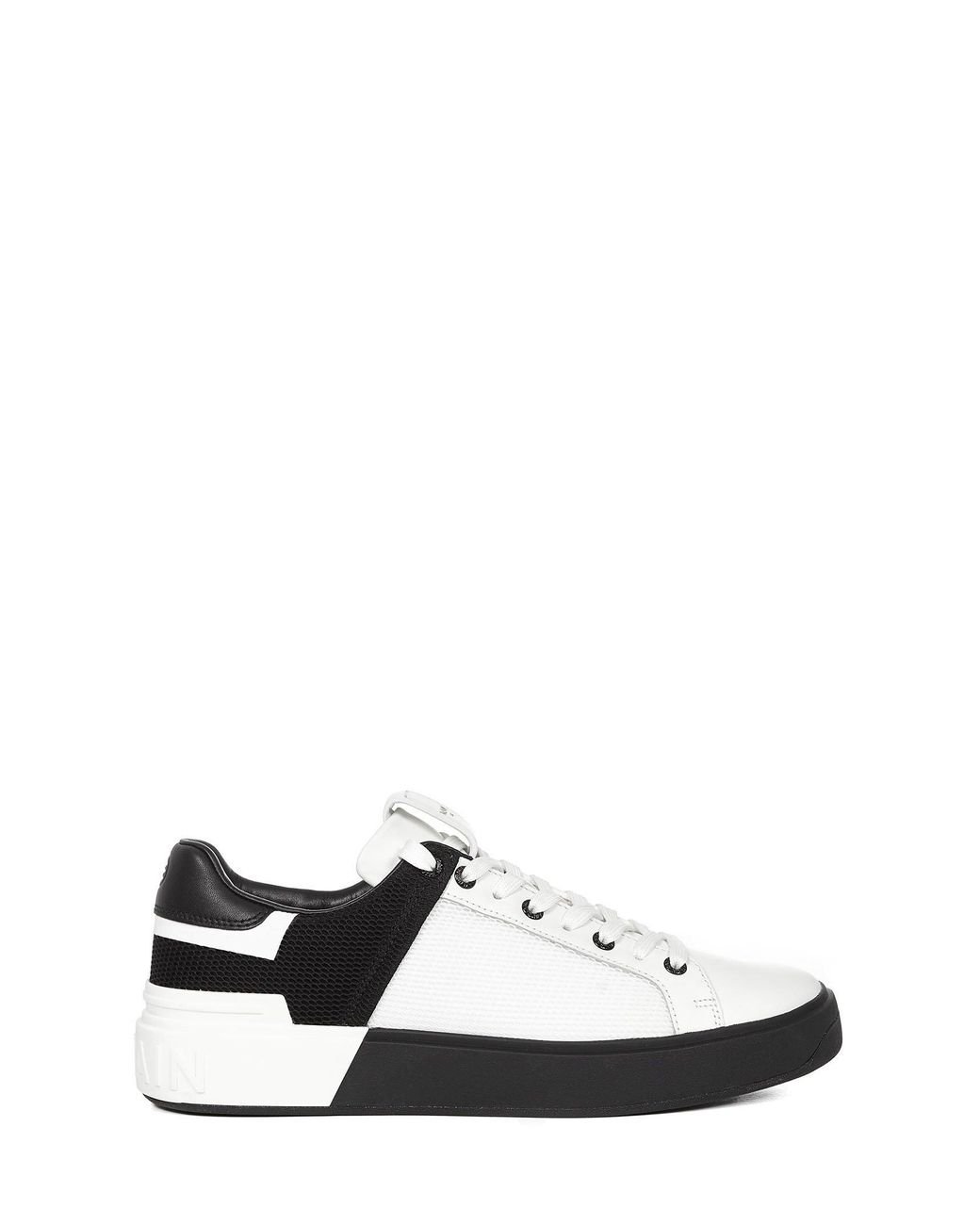 Balmain Leather Sneakers White for Men - Lyst