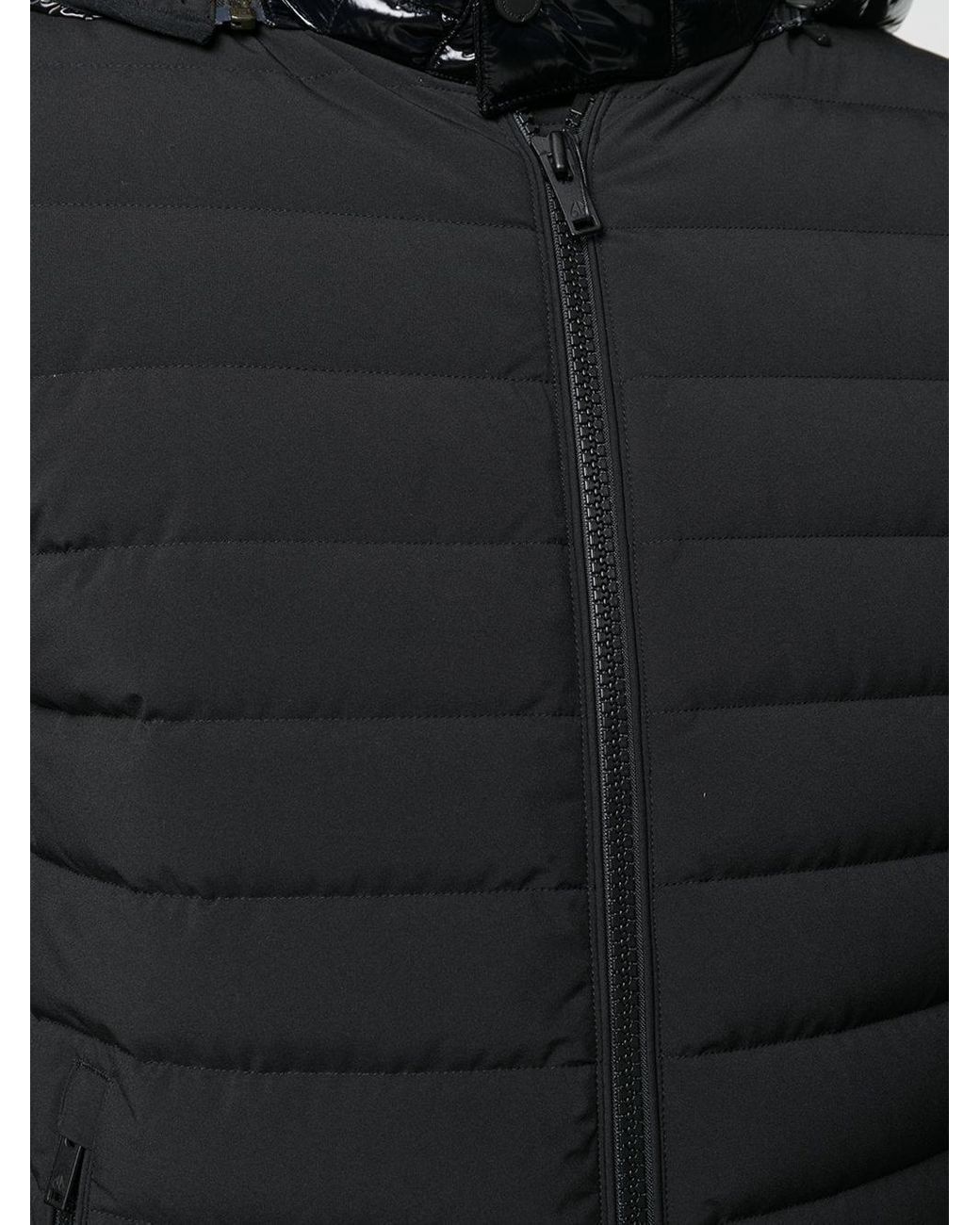 Moose Knuckles Padded Hooded Jacket in Black for Men | Lyst