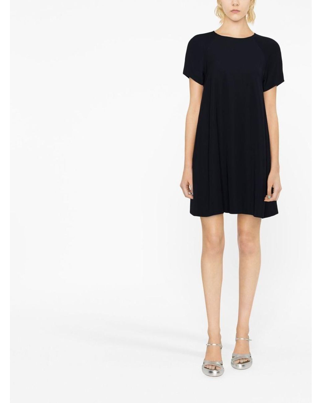 Emporio Armani Mini Dress in Black | Lyst
