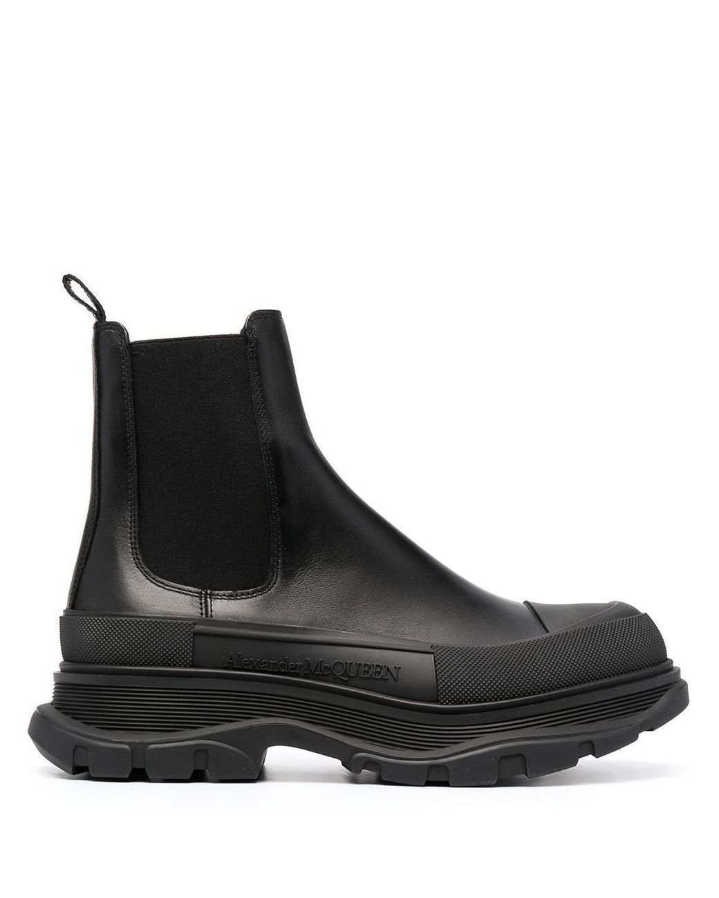 Alexander McQueen Leather Boots Black for Men - Save 4% - Lyst