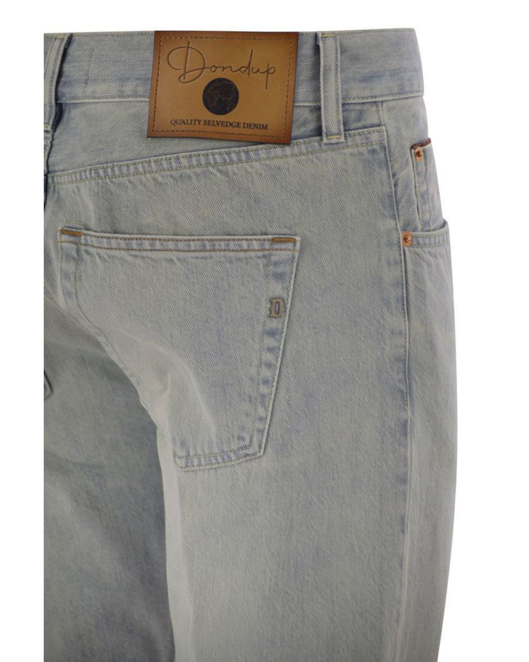 デニム・ジーパン DONDUP ICON - Five pocket denim trousers Dondup Five-Pocket Regular Fit Stretch Denim Jeans With Salt