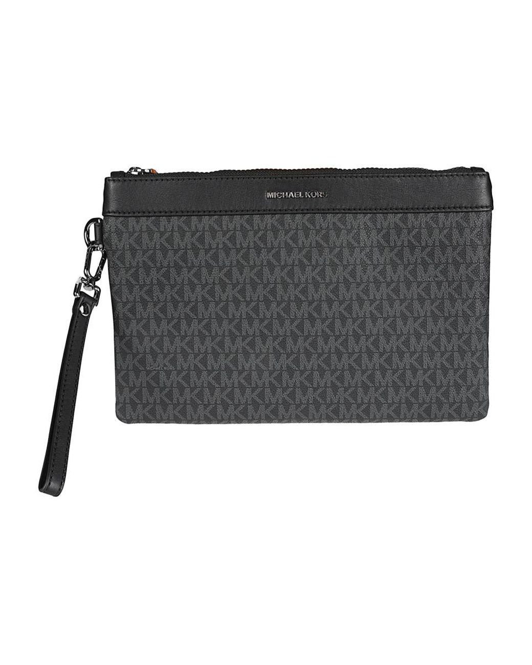 Michael Kors Mainline Men's Portfolio Black Leather Pouch/Clutch store Runway Sample