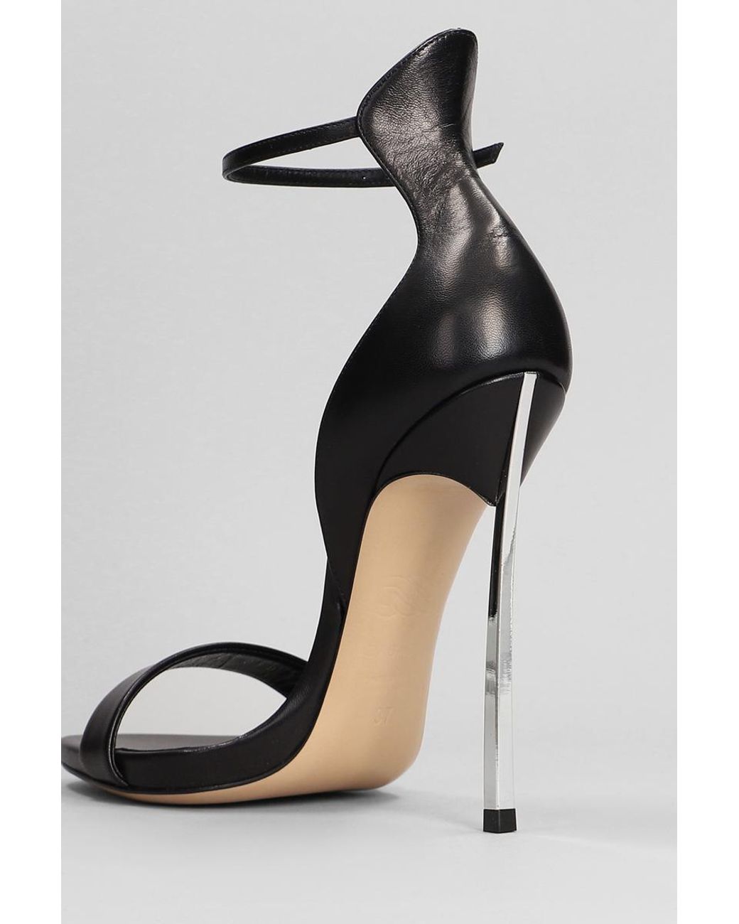 Casadei Blade Sandals in Black | Lyst