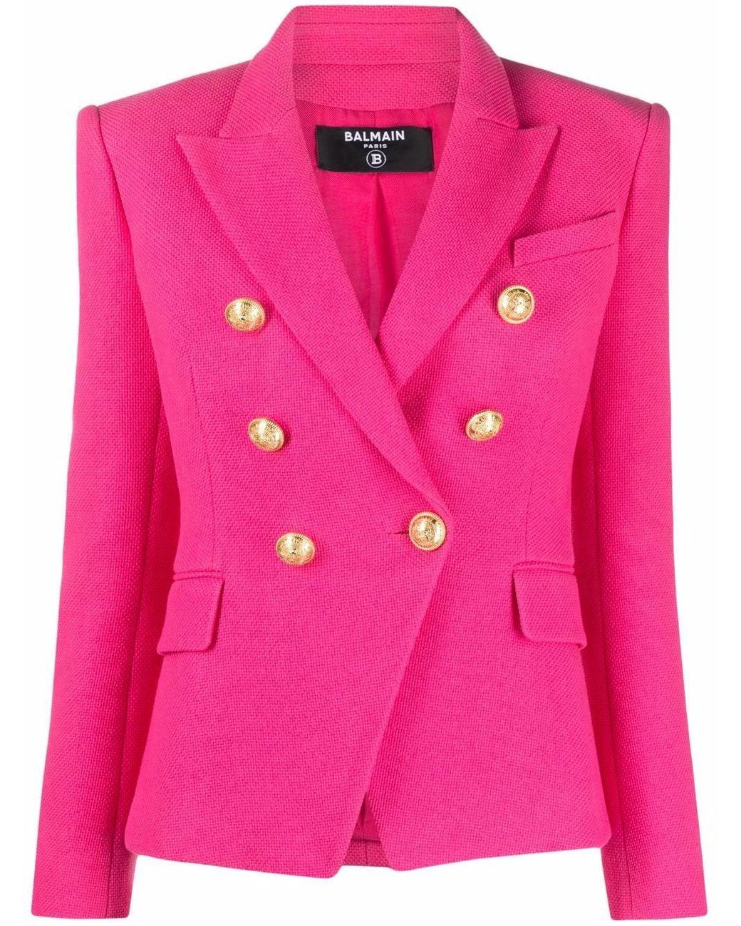 pink balmain jacket