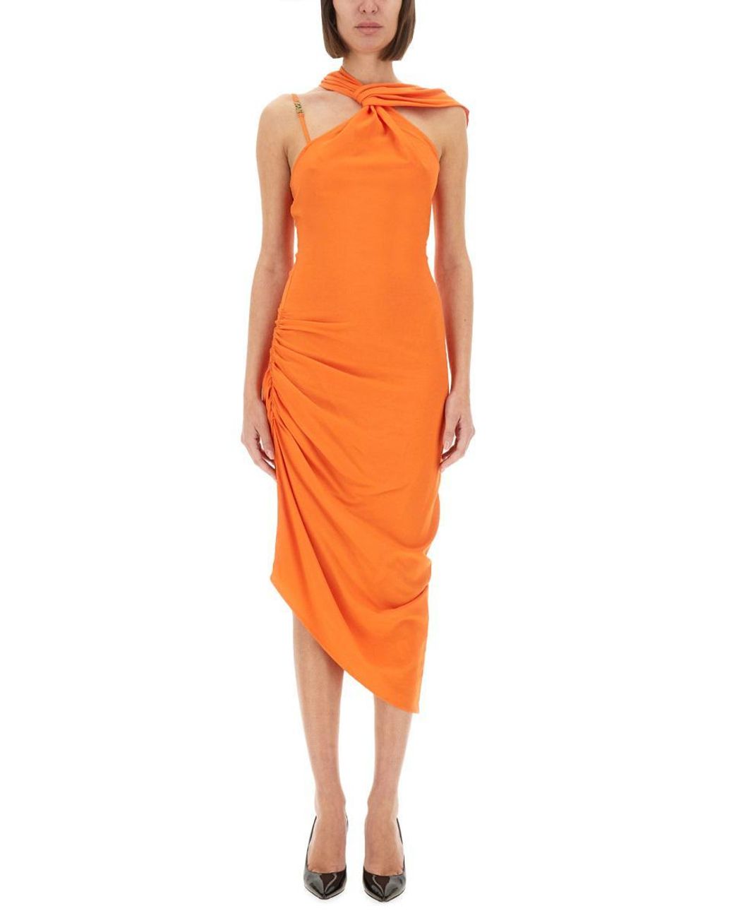 【関税&送料込】Versace Jeans Couture Asymmetrical Midi Dres versace-jeans-couture-designer