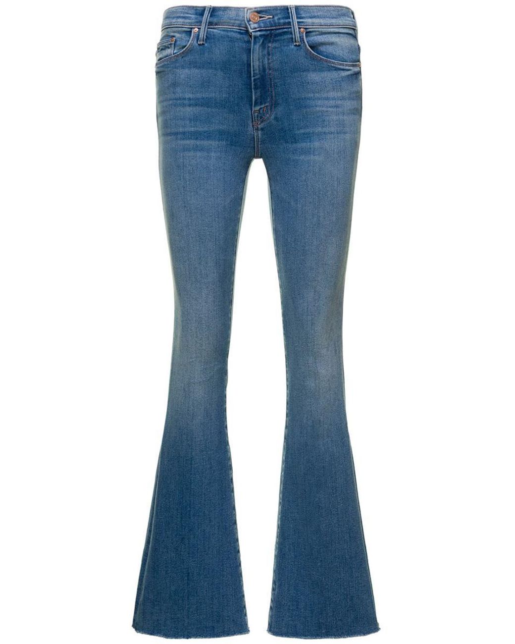 Mother 'the Weekender Fray' Light E Flared Jeans In Denim Woman in Blue ...